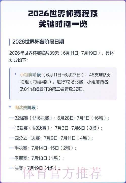 2026世界杯每日赛程一览实时赛程实时查看 2026世界杯每日赛程一览实时赛程实时查看