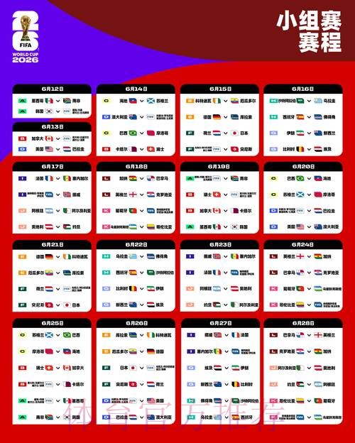 2026世界杯小组赛赛程官方发布观看指南官网入口 2026世界杯小组赛赛程官方发布观看指南官网入口